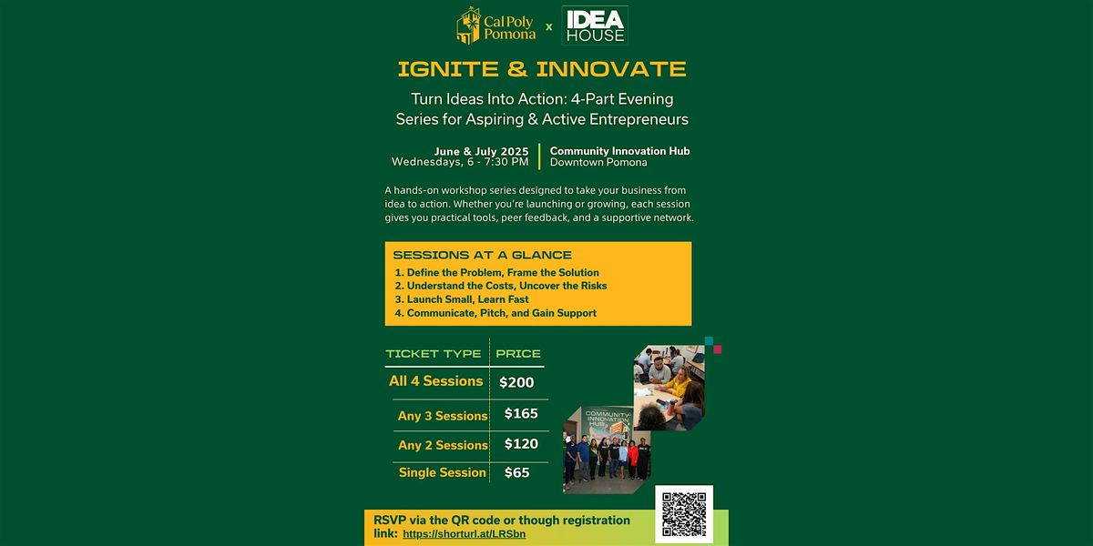 Ignite & Innovate: From Idea to Action, 25 June | Event in Pomona | AllEvents