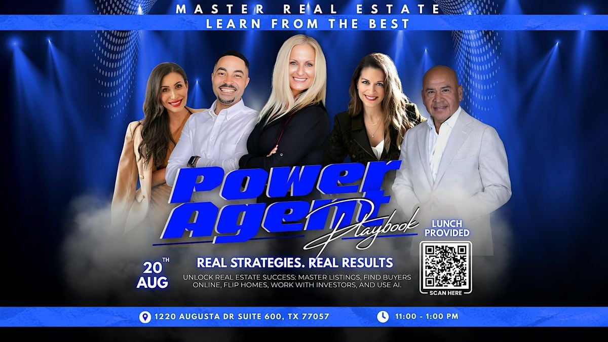 Power Agent Playbook, 20 August | Event in Houston | AllEvents