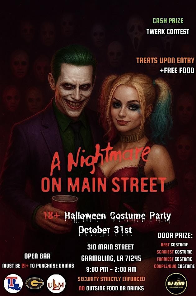 Nightmare on Main Street, 31 October | Event in Grambling | AllEvents