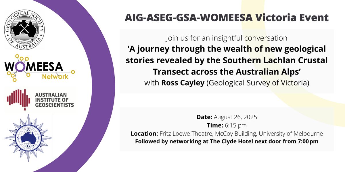 AIG - ASEG - GSA - WOMEESA  Victoria Joint Event, 26 August | Event in Carlton | AllEvents