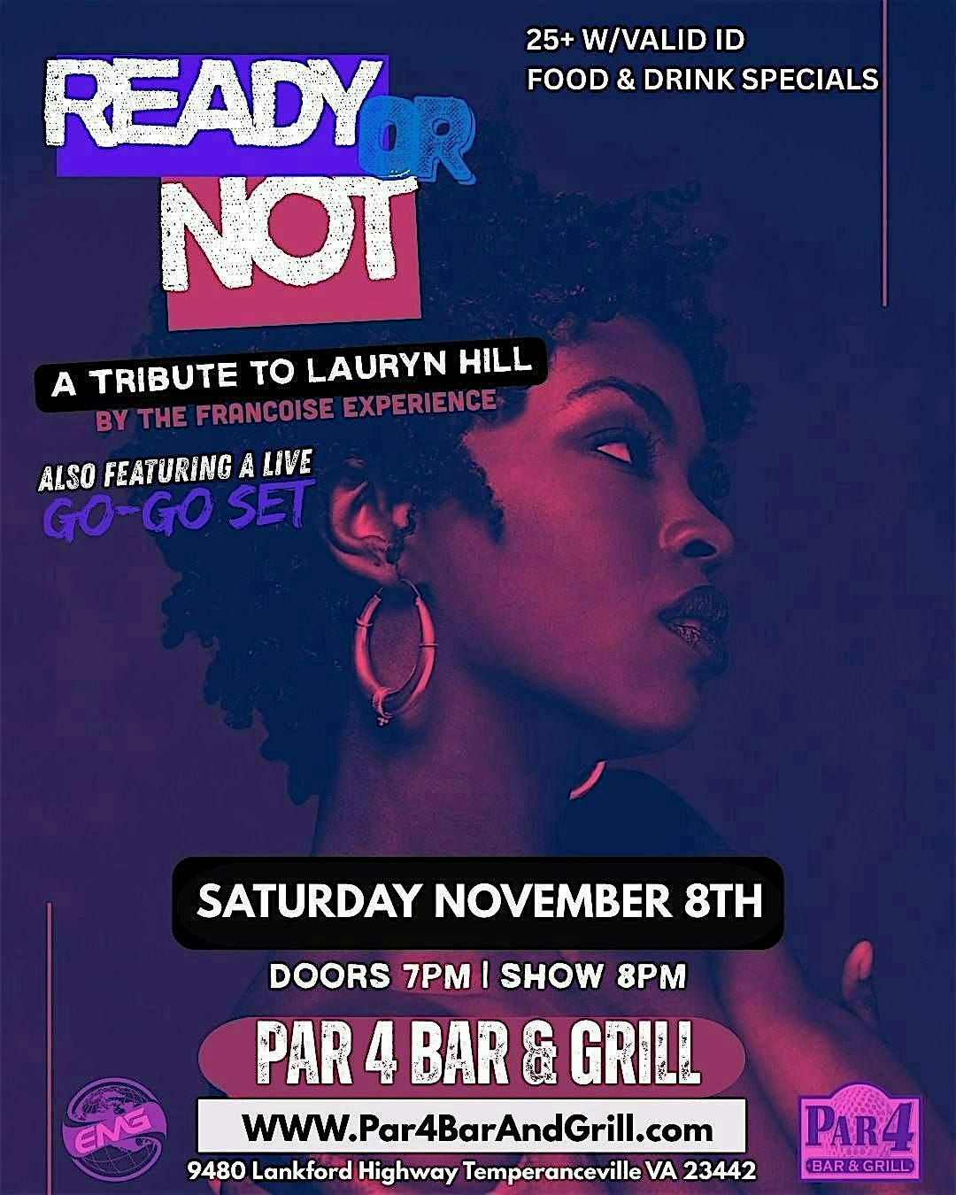Ready or Not - A Tribute to Lauryn Hill, 8 November | Event in Temperanceville | AllEvents