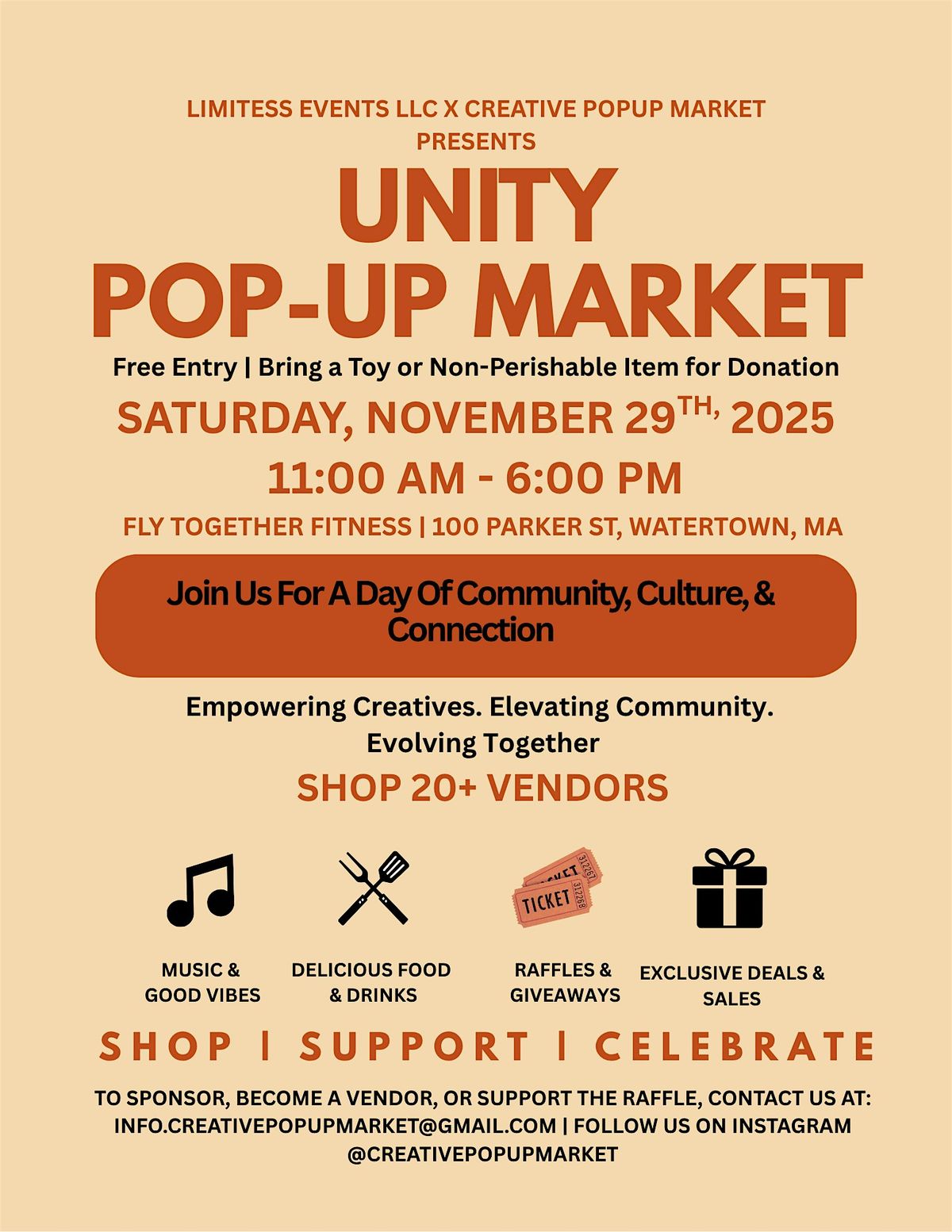 UNITY Pop-Up Market: A Day of Community, Culture & Connection, 29 November | Event in Watertown | AllEvents
