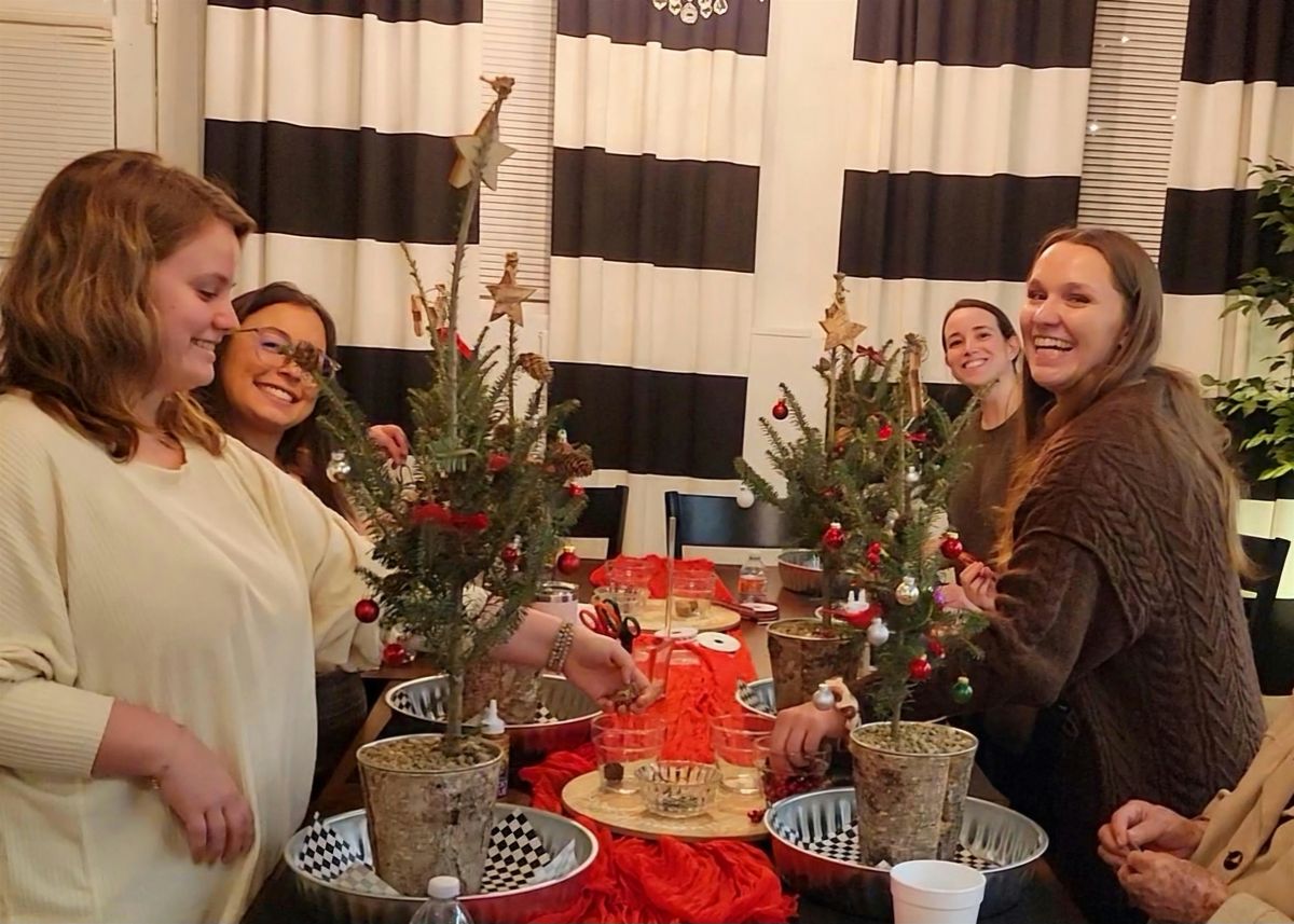 Jingle & Mingle: Tabletop Trees & Wine, Boomdyada @ the Cherry Road Winery, 4 December | Event in Canal Fulton