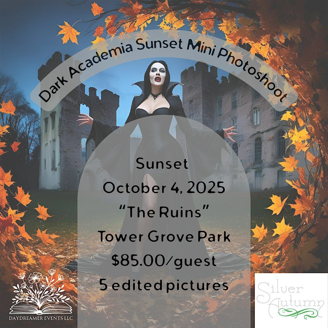 Dark Academia Sunset Mini Photoshoot, 4 October | Event in St. Louis | AllEvents