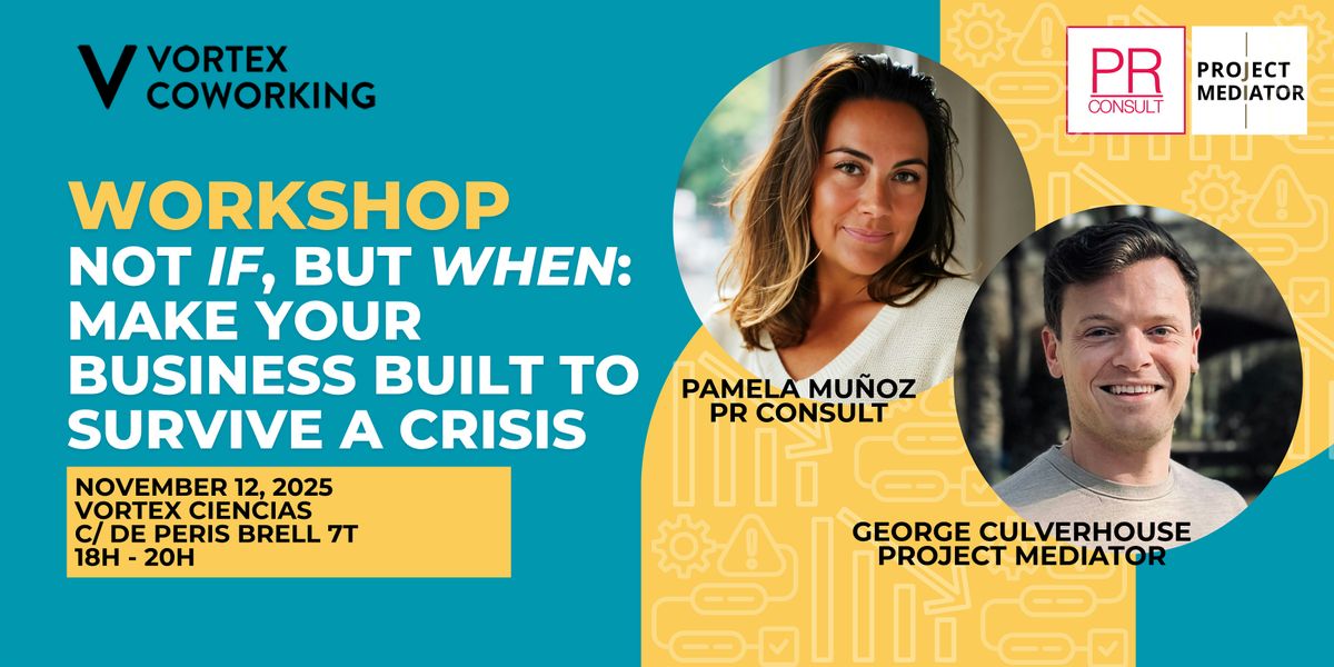 Not If, But When: Make Your Business Built to Survive a Crisis, 12 November | Event in València | AllEvents