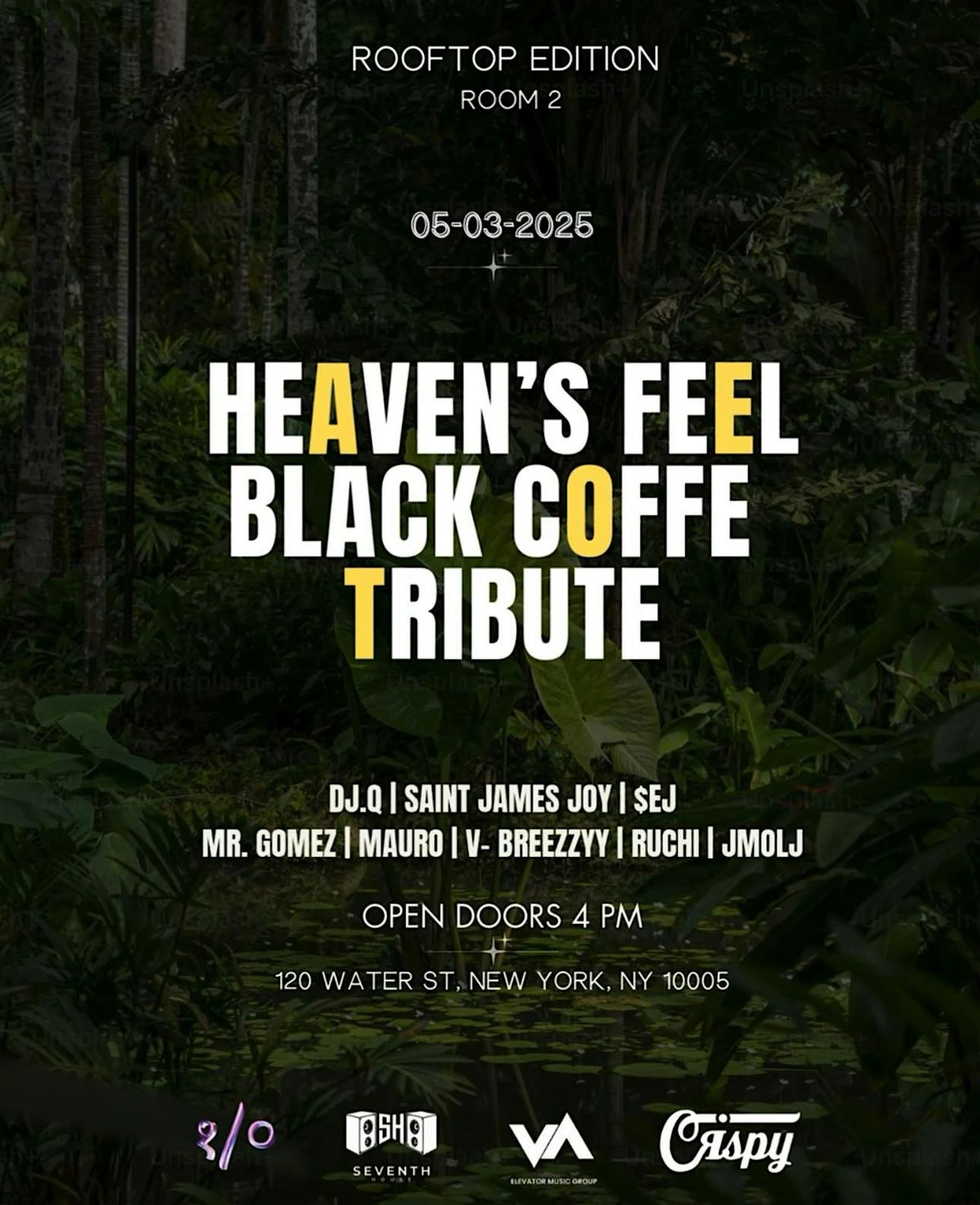 Heaven’s Feel Rooftop: Black Coffee | Event in New York | AllEvents