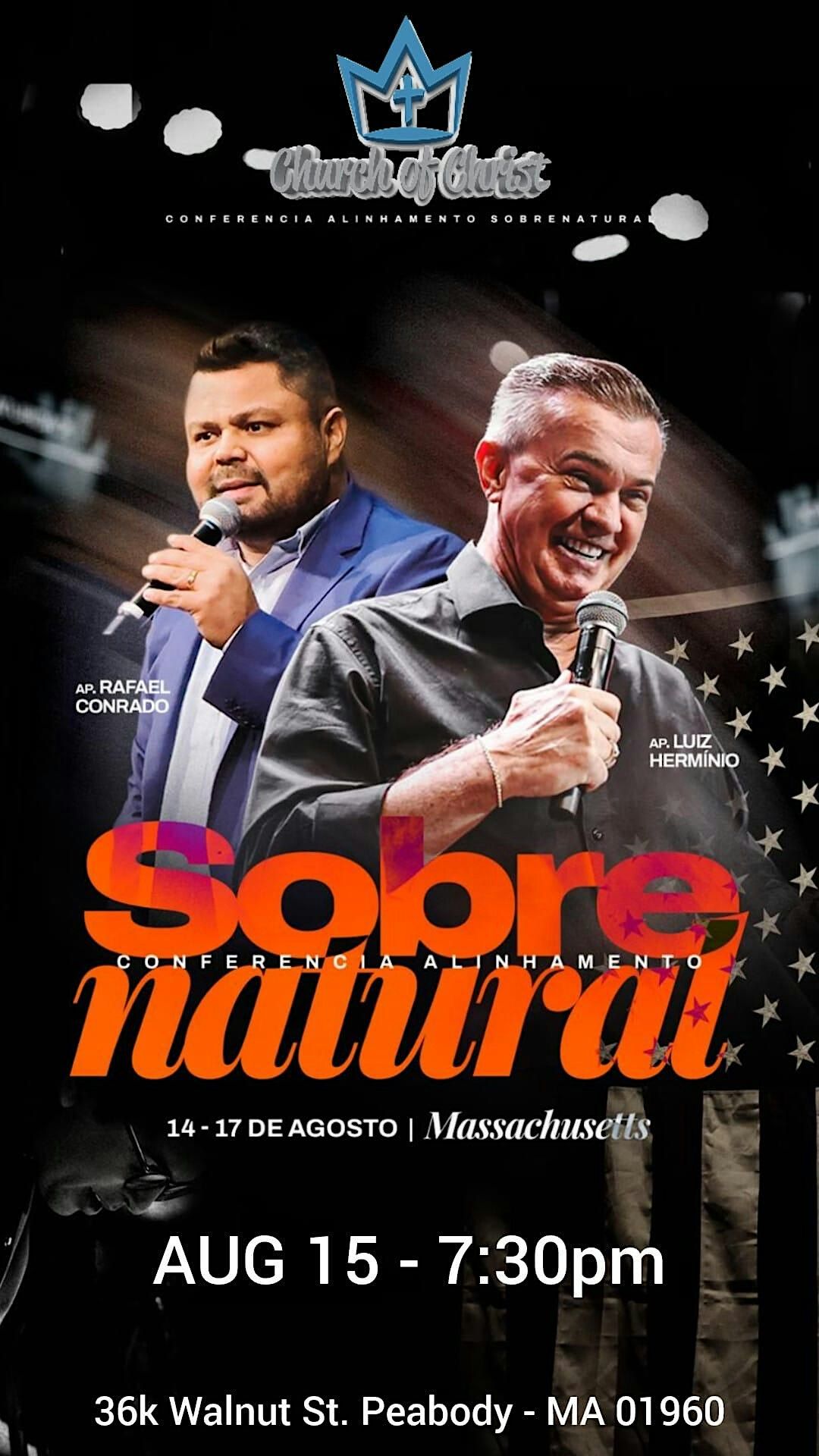 Conferencia Alinhamento Sobrenatural, 15 August | Event in Peabody | AllEvents