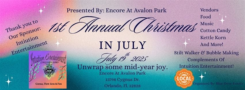 1st Annual Christmas In July At Encore At Avalon Park, 19 July | Event in Orlando | AllEvents
