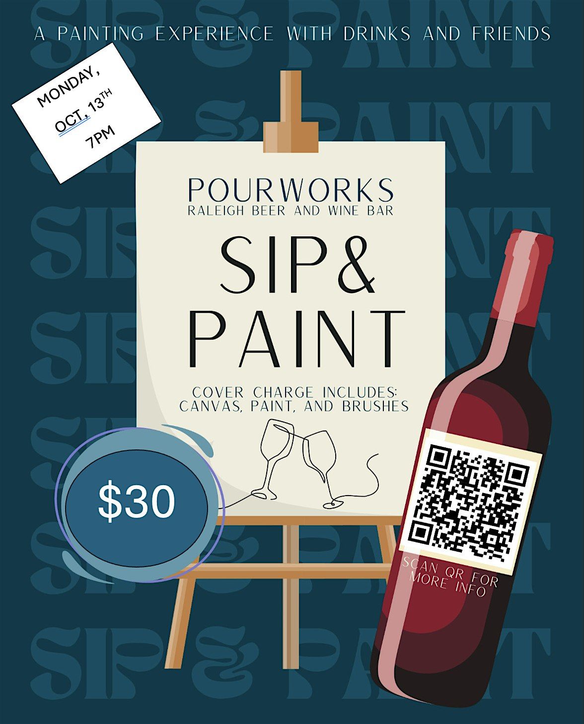 SIP & PAINT!, 13 October | Event in Raleigh | AllEvents