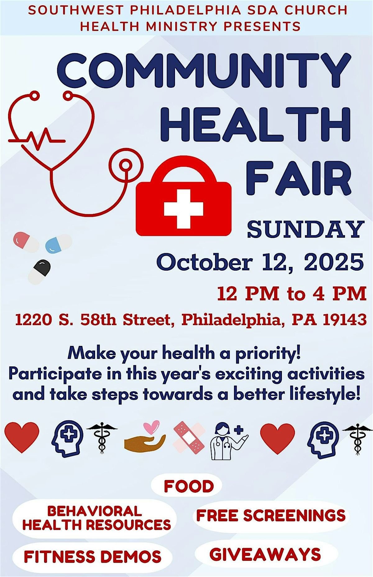 Community Health Fair, 12 October | Event in Philadelphia | AllEvents