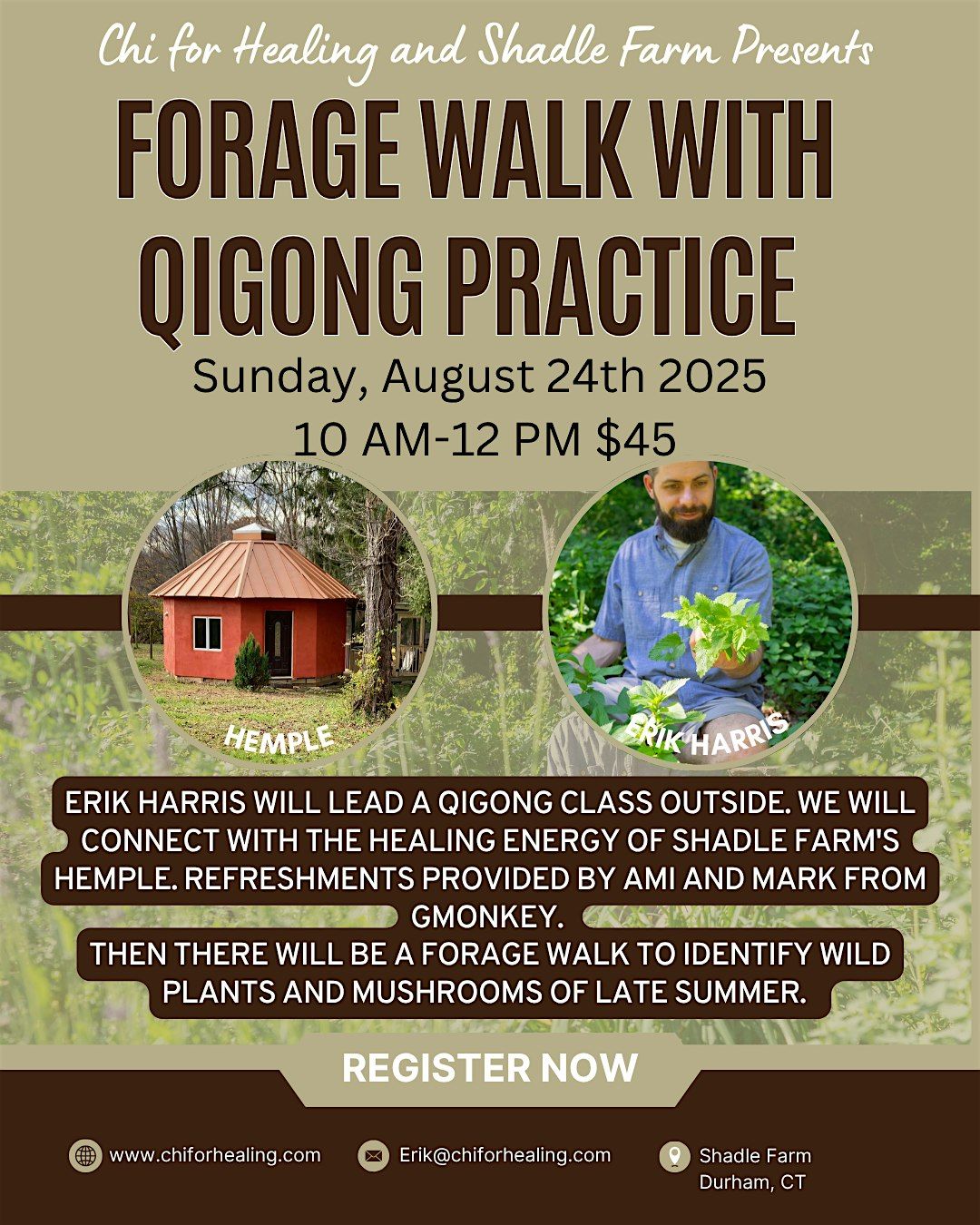 Forage Walk with Qi Gong Practice at Shadle Farm Hemple, 24 August | Event in Durham | AllEvents