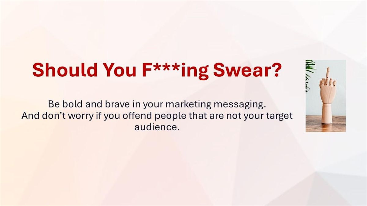 Should you f***ing swear?, 24 October | Event in Crawley | AllEvents