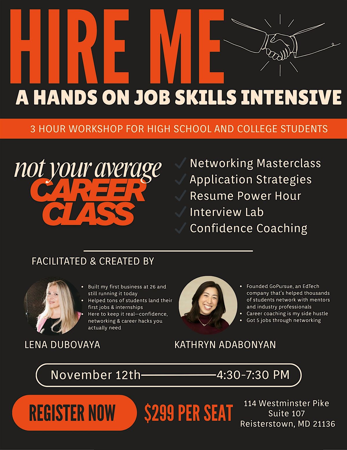Hire Me: A Hands On Job Skills Intensive, 12 November | Event in Reisterstown | AllEvents