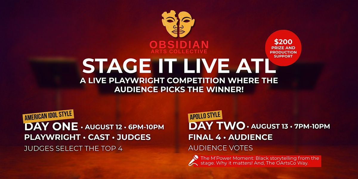 STAGE IT LIVE ATL: A PLAYWRIGHTS COMPETITION, 13 August | Event in Conyers | AllEvents