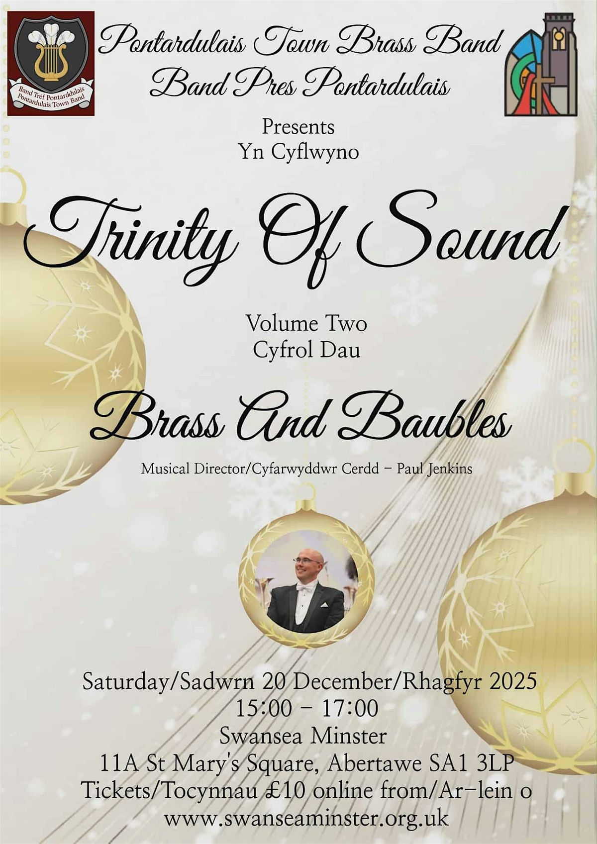 Brass & Baubles - Carols and more at the Minster - Pontardulais Brass Band, 20 December | Event in Swansea
