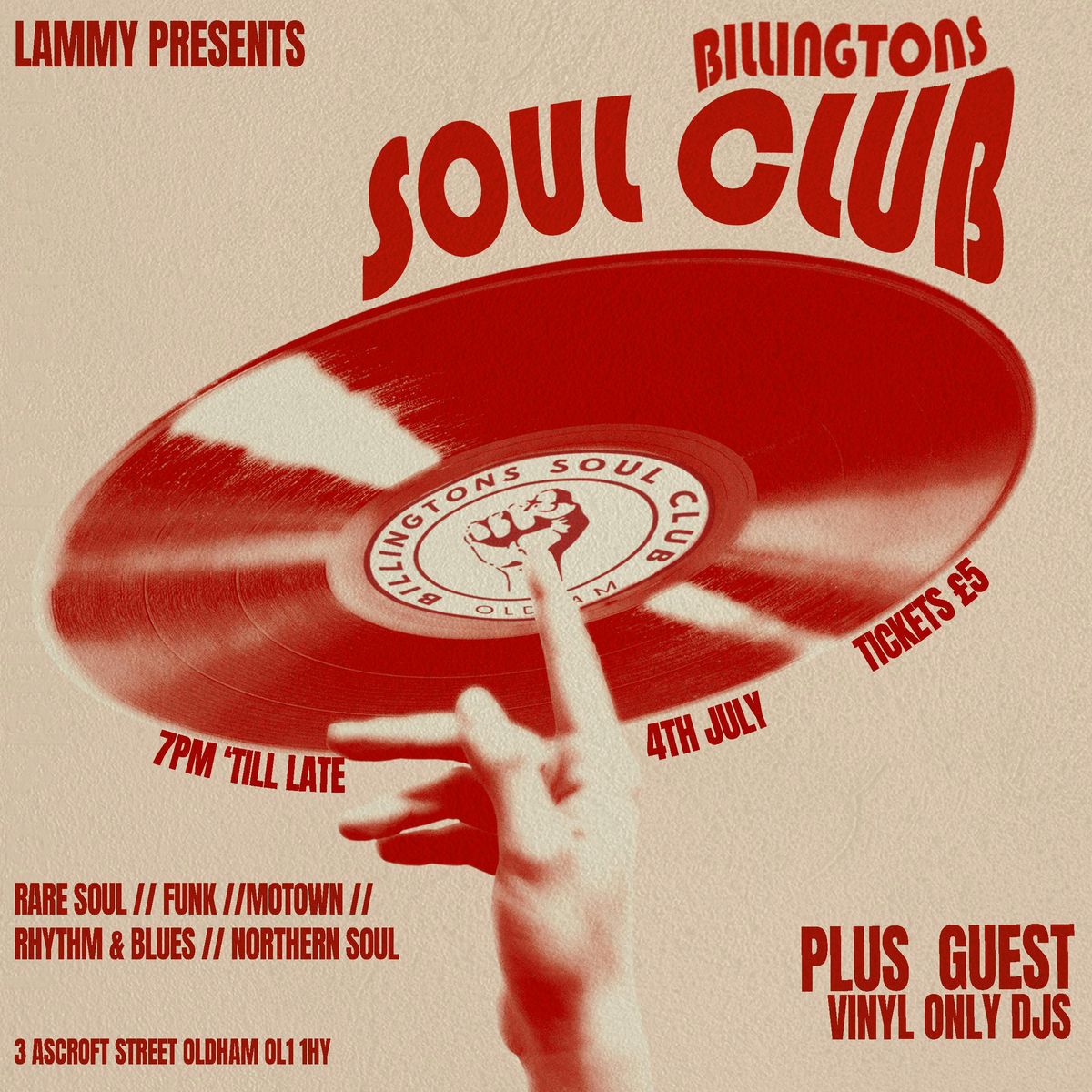 Billingtons Soul Club, 4 July | Event in Oldham | AllEvents