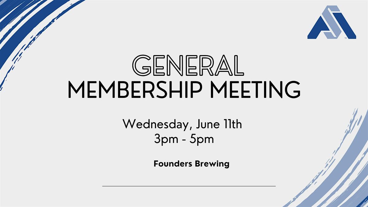 General Membership Meeting, 11 June | Event in Grand Rapids | AllEvents