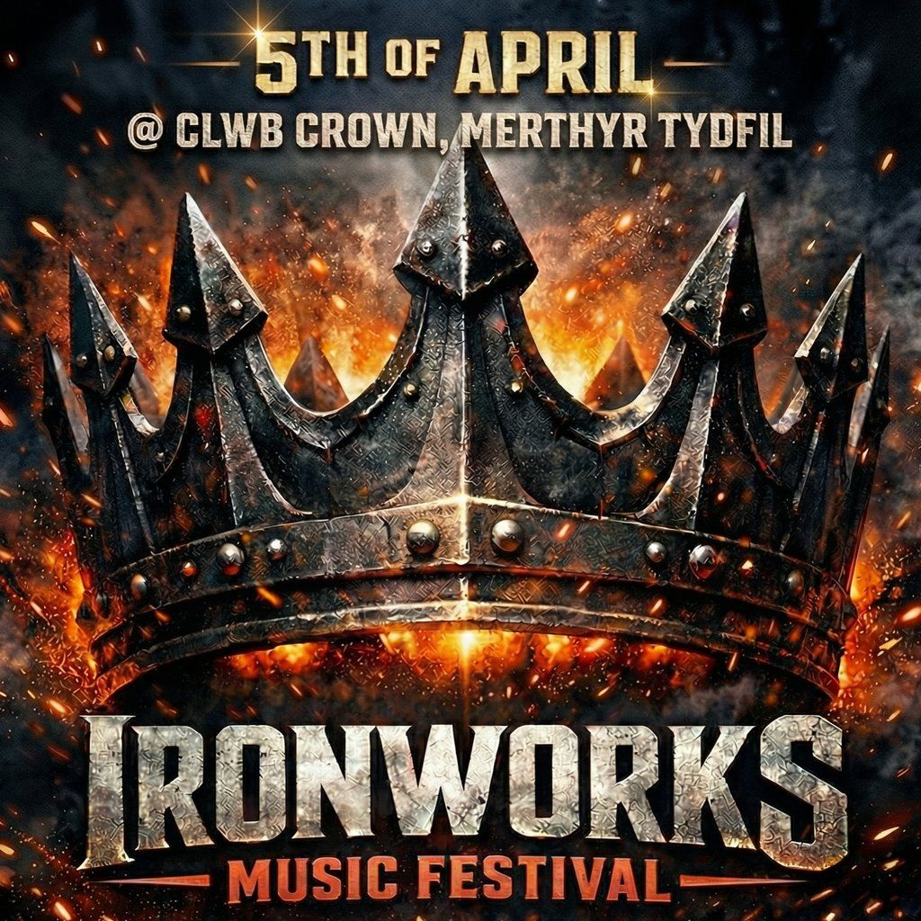 Ironworks Festival 2026, Clwb Crown, Merthyr Tydfil, 5 April to 6 April ...