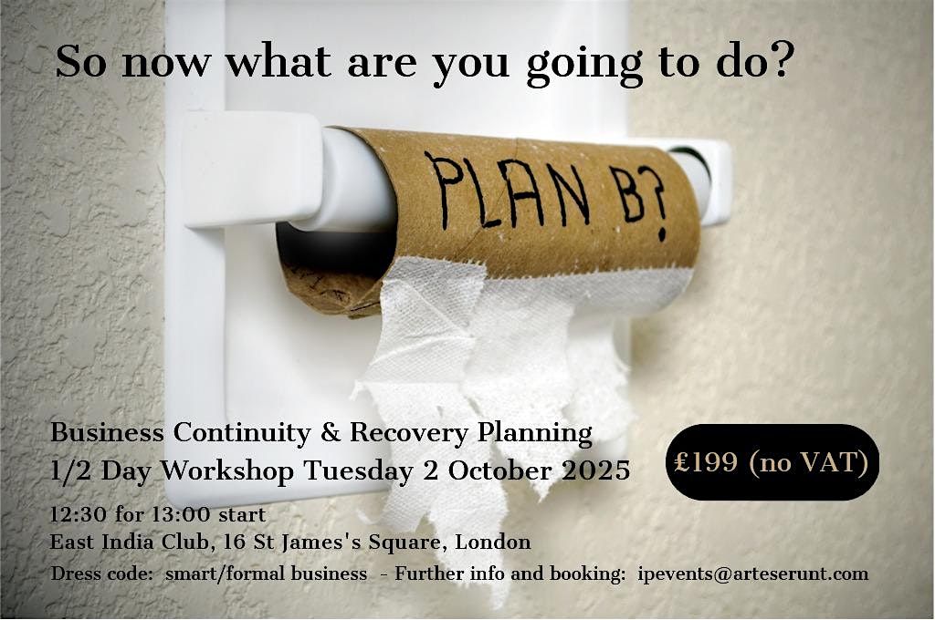 Business Continuity  & Recovery Planning Workshop, 2 October | Event in London | AllEvents