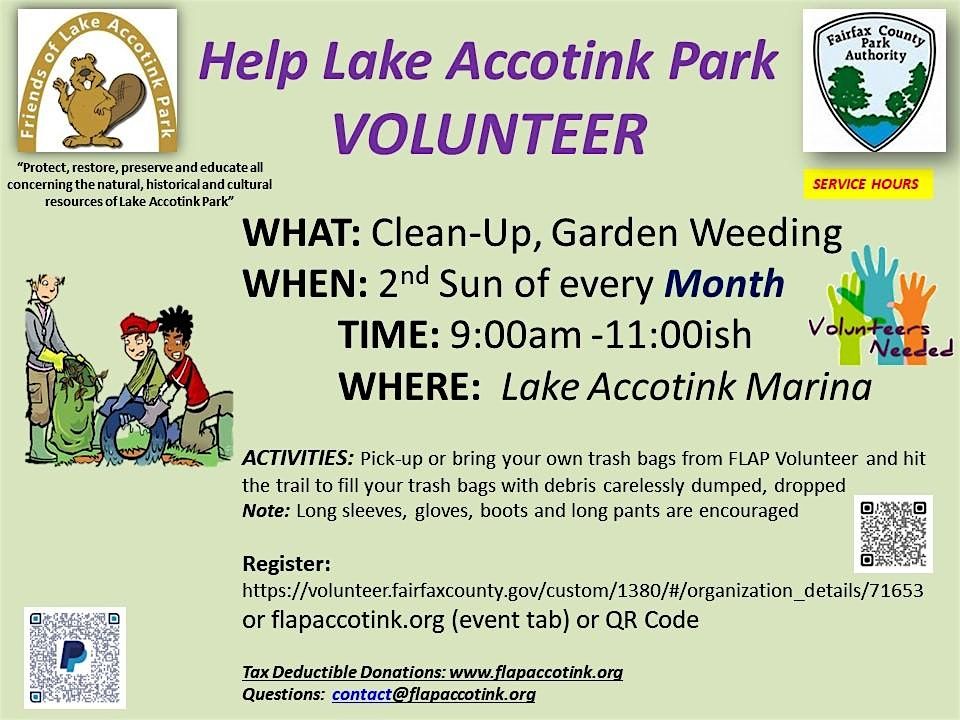 MONTHLY LAKE ACCOTINK PARK CLEAN-UP | Event in Springfield | AllEvents