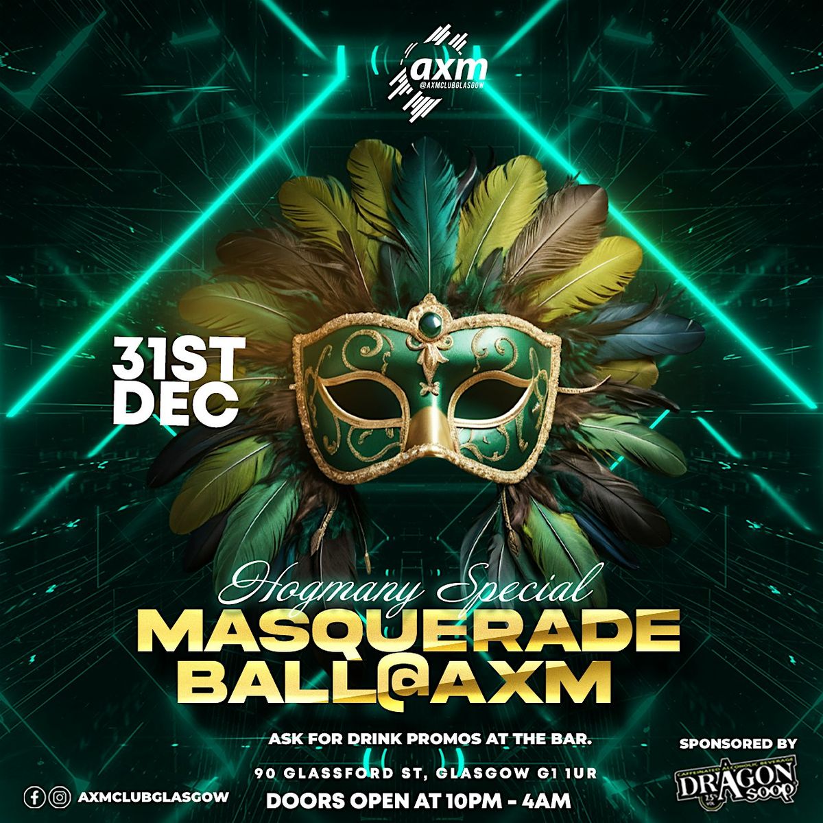 HOGMANY SPECIAL - MASQUERADE BALL @ AXM, 31 December | Event in Glasgow | AllEvents