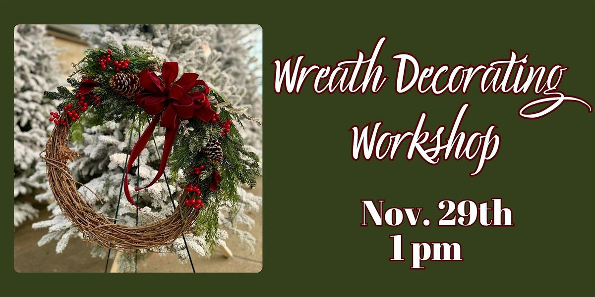 Holiday Wreath Decorating Workshop, 29 November | Event in Adrian | AllEvents