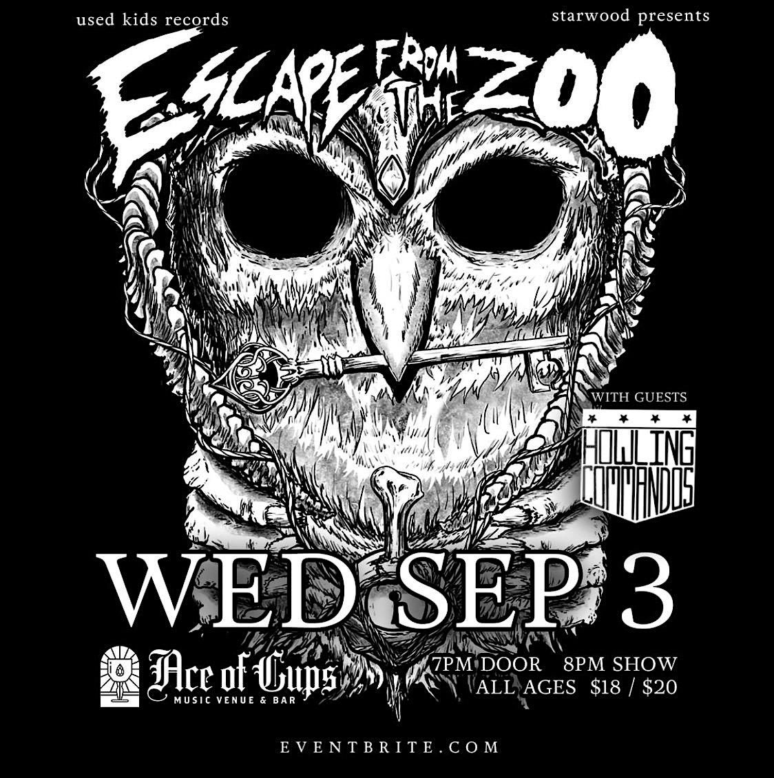 Escape from the Zoo at Ace of Cups, 3 September | Event in Columbus | AllEvents