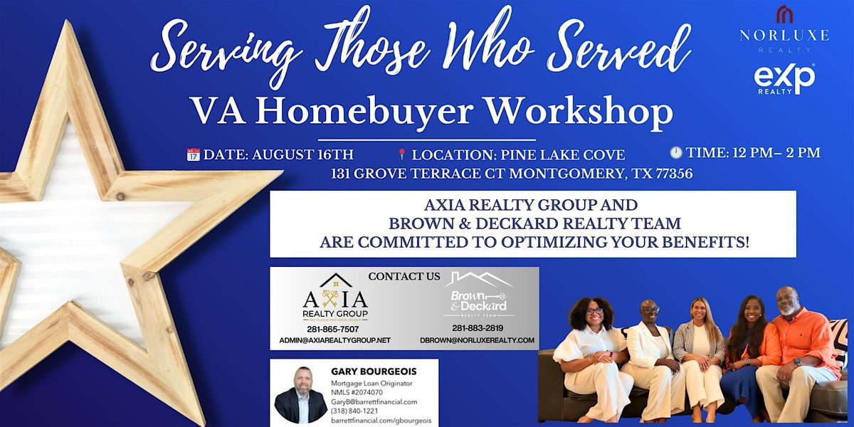 Serving Those Who Served   VA HomeBuyer Workshop, 16 August | Event in Montgomery | AllEvents