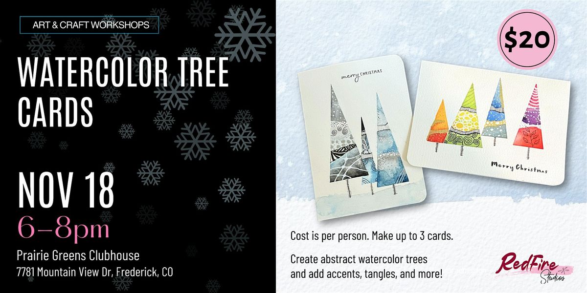 Watercolor Tree Cards - Art Workshop, 18 November | Event in Frederick | AllEvents