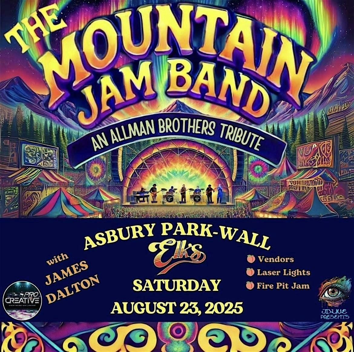 JDLive Presents The Mountain Jam Band Sat Aug 23 2025 at Asbury Wall Elks, 23 August | Event in Neptune City
