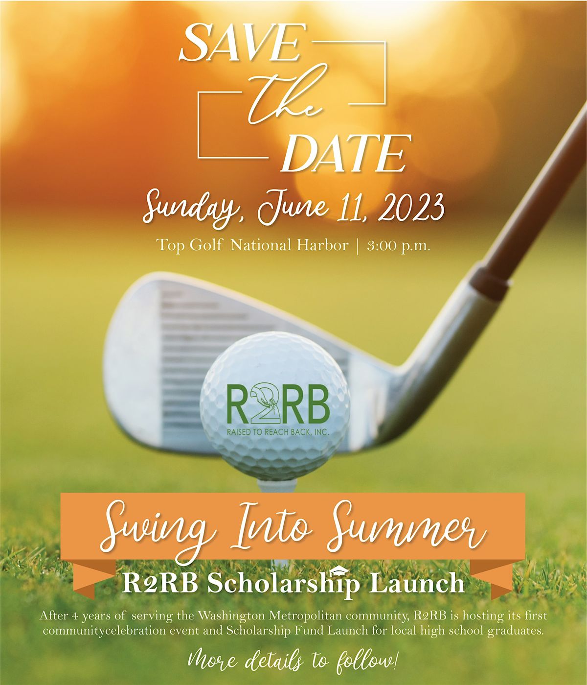 Driving Dreams Forward: R2RB Scholarship Awards and Fundraiser, 1 June | Event in Oxon Hill | AllEvents