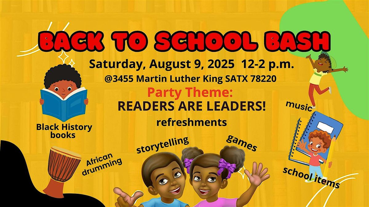 PACC: BACK TO SCHOOL BASH FOR CHILDREN, 9 August | Event in San Antonio | AllEvents