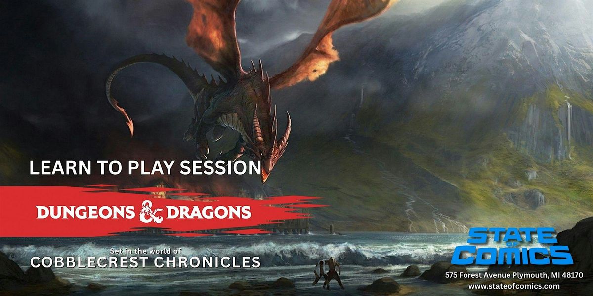 Cobblecrest Dungeons & Dragons for Students & Newer Players - 2nd Level, 5 November | Event in Plymouth