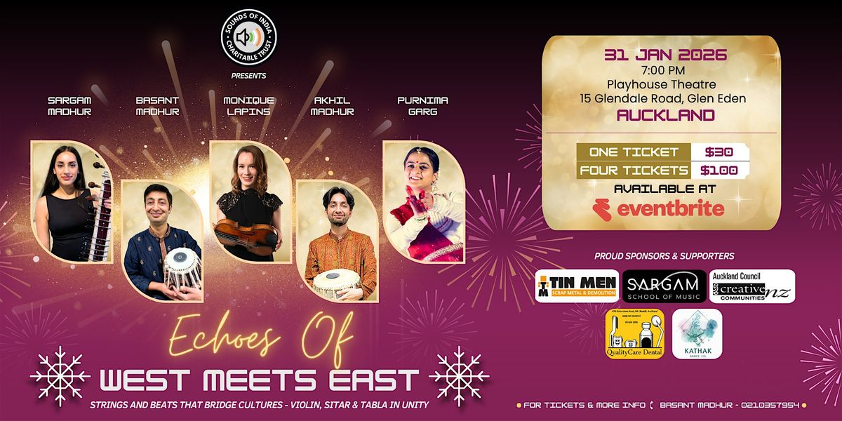 Echoes of West Meets East – Strings and Beats That Bridge Cultures, 31 January | Event in Auckland | AllEvents