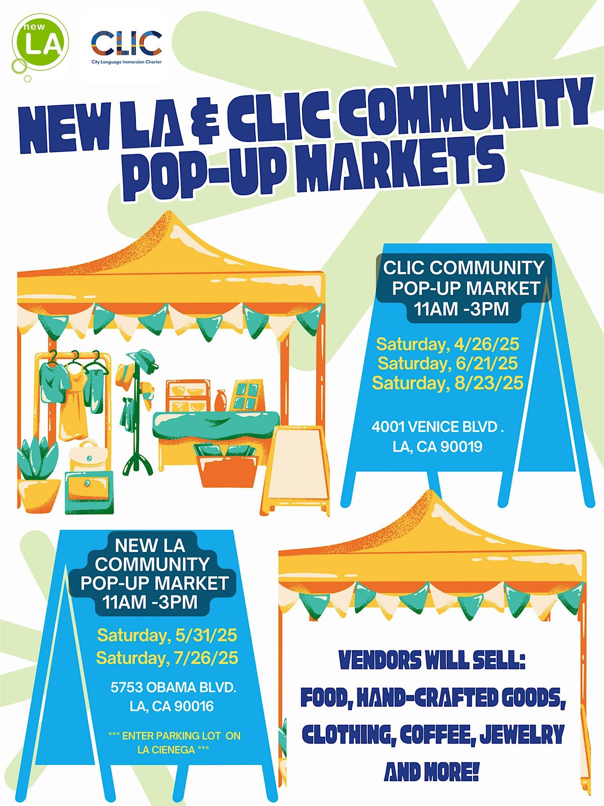 CLIC Community Pop-Up Market, 23 August | Event in Los Angeles | AllEvents