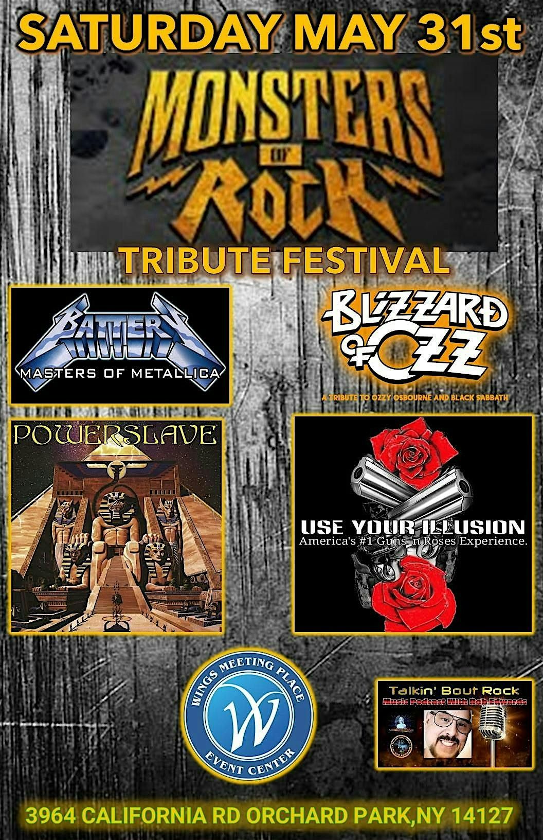 Monsters of Rock Tribute Fest at Wings Meeting Place!, 31 May | Event in Orchard Park | AllEvents