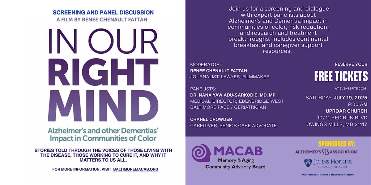 Documentary Screening: In Our Right Mind, 19 July | Event in Owings Mills | AllEvents