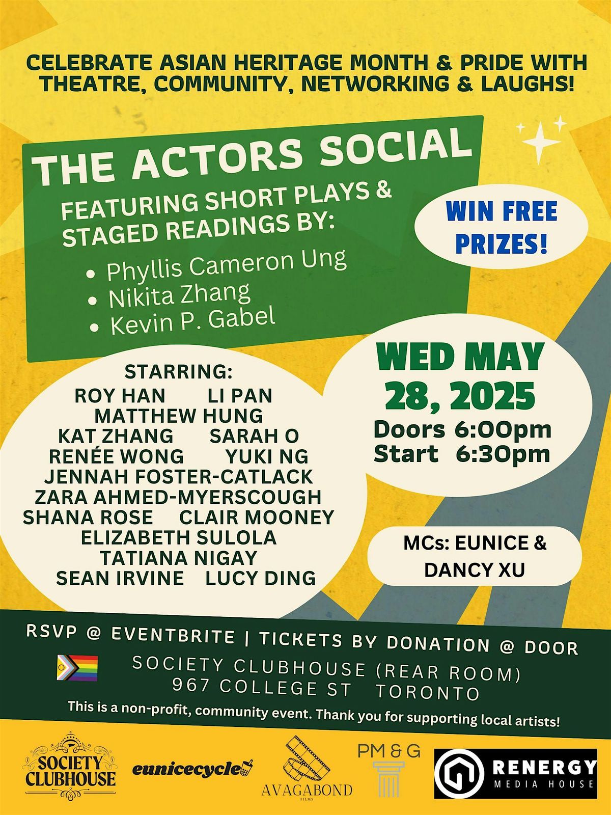 THE ACTORS SOCIAL - WED MAY 28TH, 28 May | Event in Toronto | AllEvents