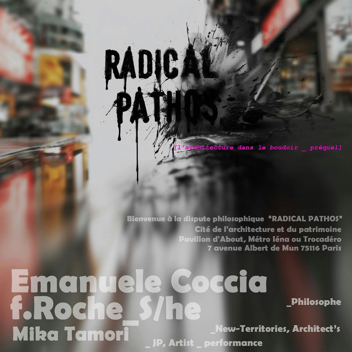 Emanuele Coccia, f.Roche_S/he_New-Territories, Mika Tamori | Event in Paris | AllEvents