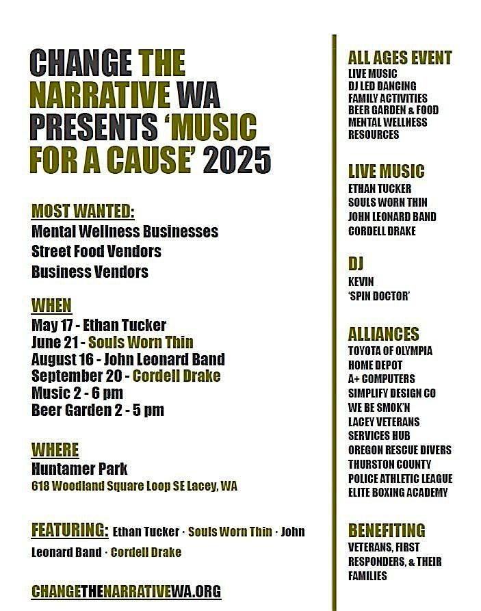 Music for a Cause, 17 May | Event in Lacey | AllEvents
