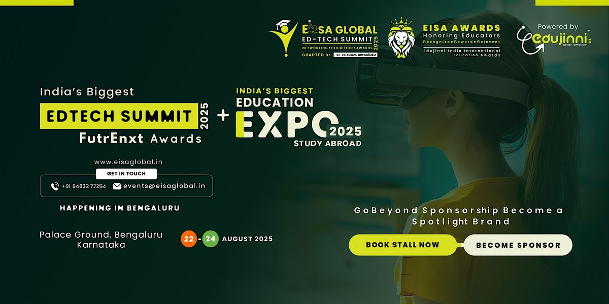 EisaGlobal Edtech Summit 2025, 22 August | Event in Bengaluru | AllEvents