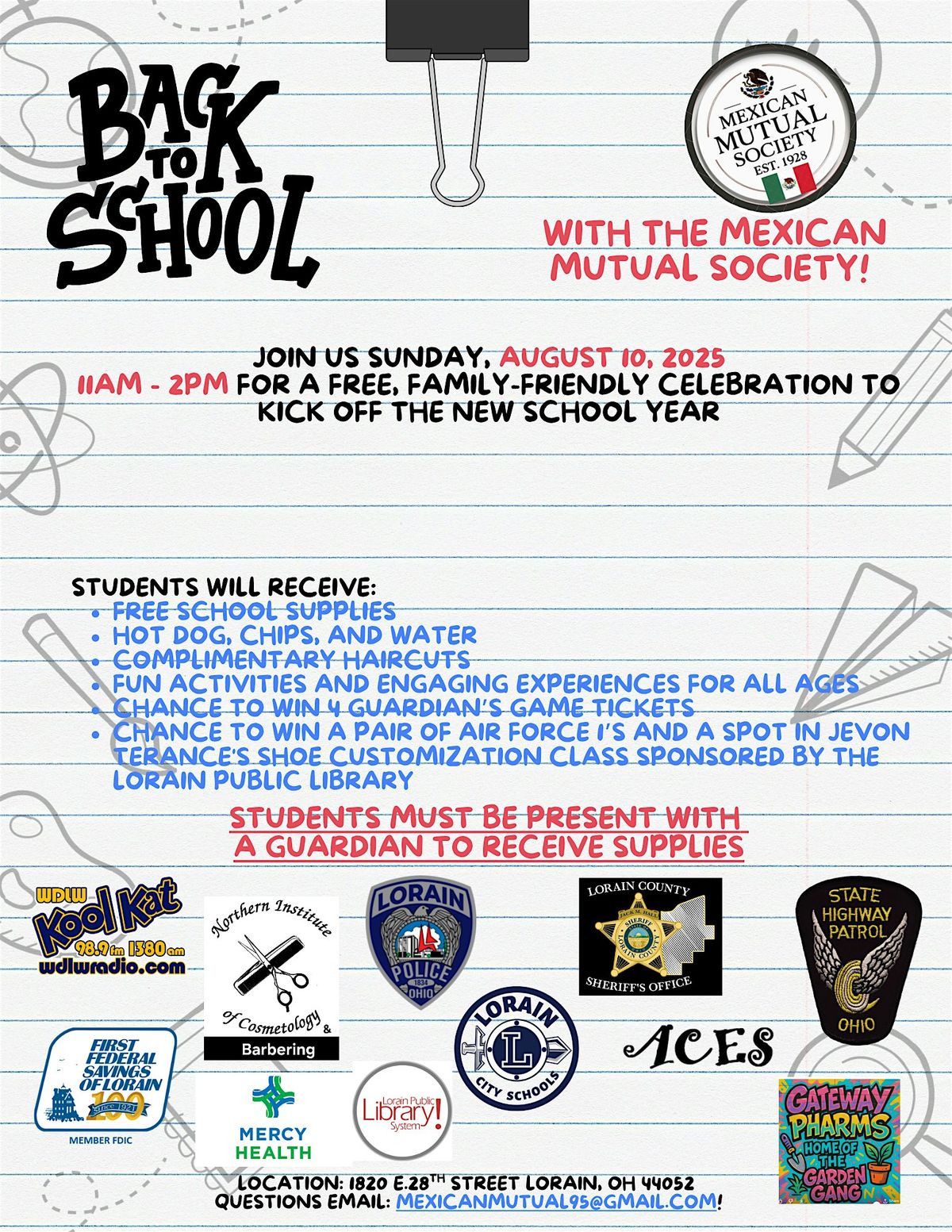 Mexican Mutual Society's Back to School Bash, 10 August | Event in Lorain | AllEvents