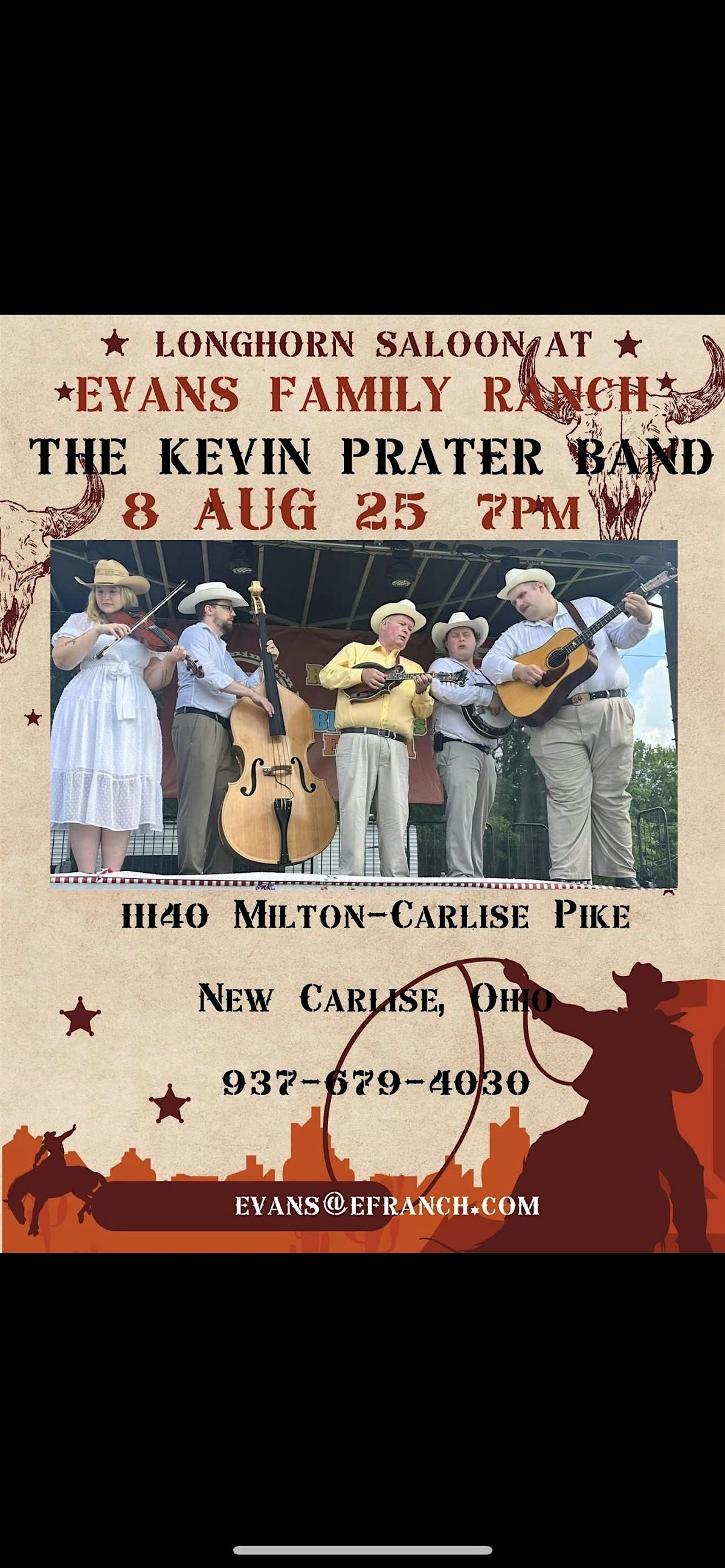 Bluegrass Concert with the Kevin Prater Band, 8 August | Event in New Carlisle | AllEvents