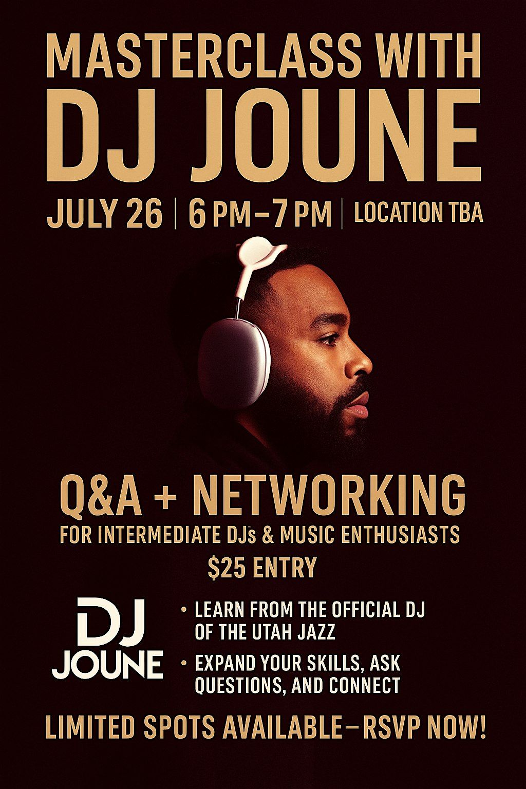 MASTERCLASS WITH DJ JOUNE, 26 July | Event in Salt Lake City | AllEvents