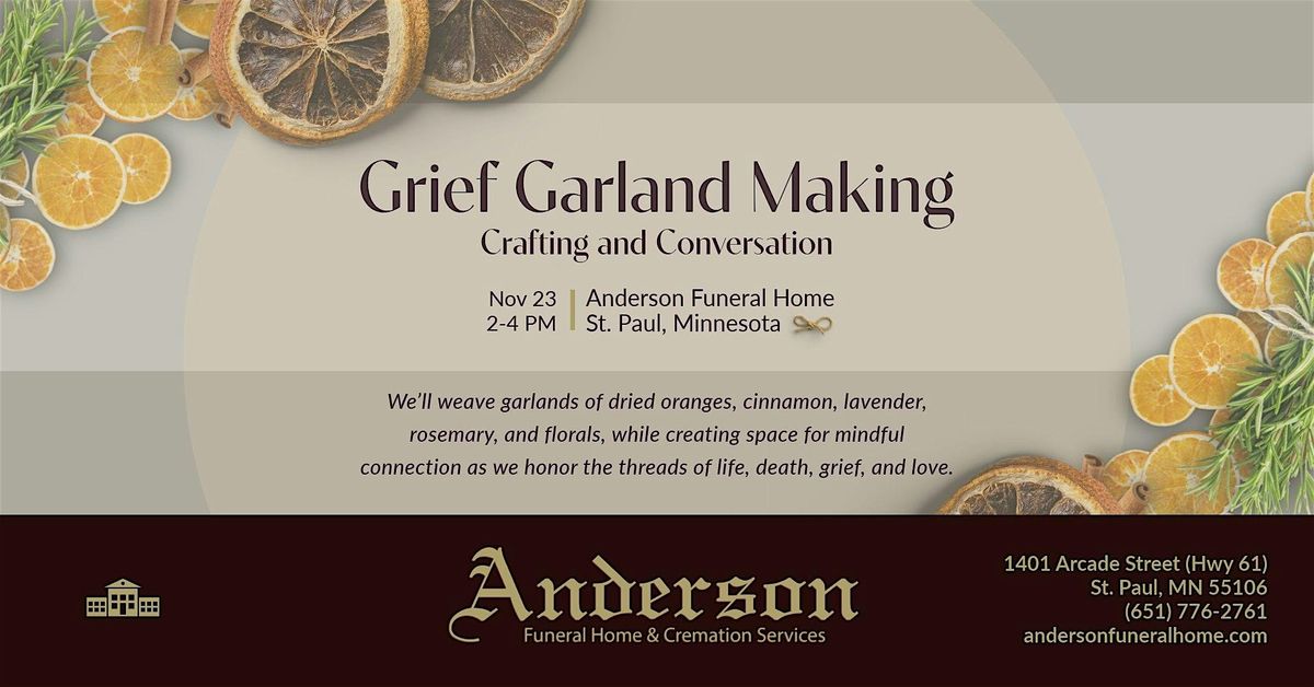 Grief Garland Making: Crafting and Conversation, 23 November | Event in Saint Paul | AllEvents