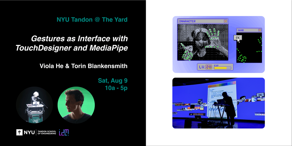 Gestures as Interface with TouchDesigner and MediaPipe, 9 August | Event in Brooklyn | AllEvents