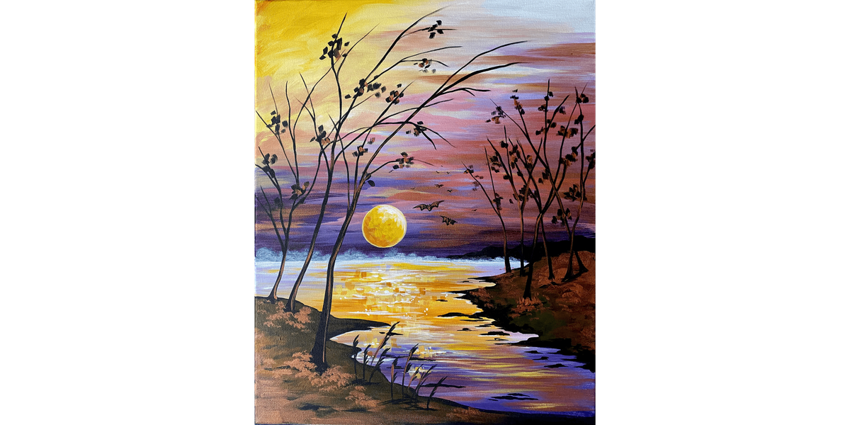Haunted Harvest Moon  - Paint and Sip in Phoenix | Classpop!™, 27 September | Event in Gilbert | AllEvents