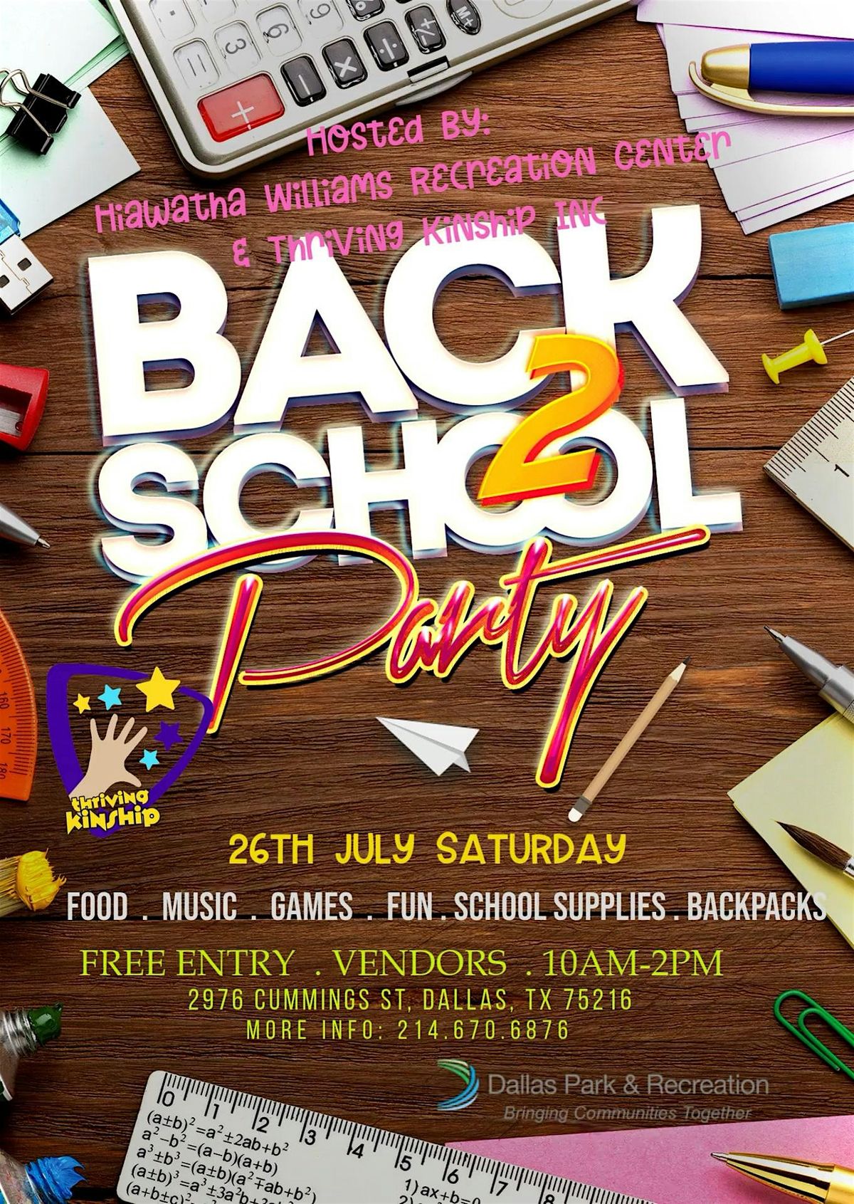 Back to School Bash, 26 July | Event in Dallas | AllEvents