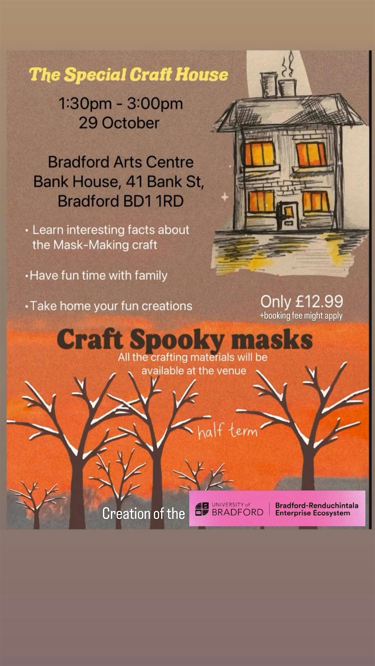 Spooky Masks Craft Workshop, 29 October | Event in Bradford | AllEvents
