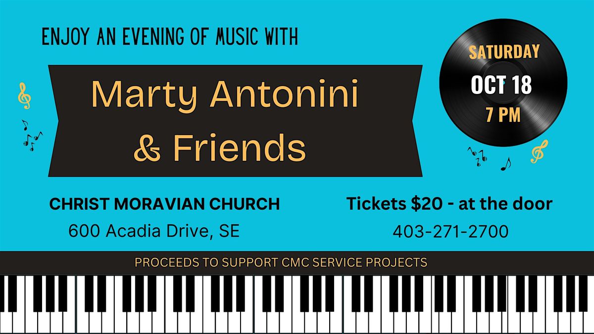 An evening of music with MARTY ANTONINI & FRIENDS, 18 October | Event in Calgary | AllEvents
